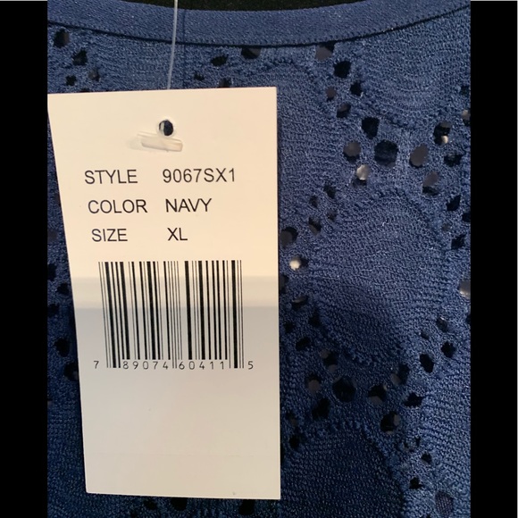 Sleeveless Navy Dress Size XL by Ronni Nicole NWT - Picture 3 of 7